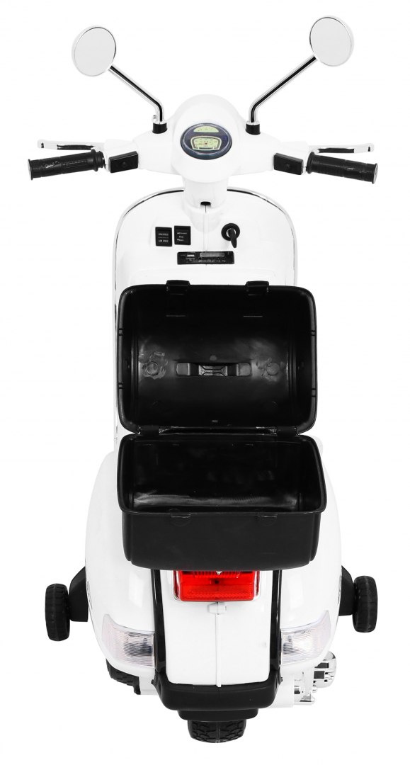 Motocicleta electrica pentru copii Scuter Vespa 12V 70W (PX150) Alb - imagine 4