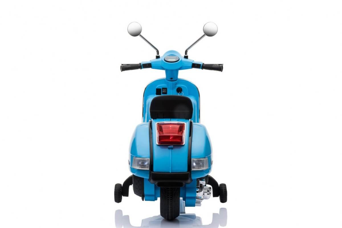 Motocicleta electrica pentru copii Scuter Vespa 12V 50W (PX150) Albastru - imagine 11