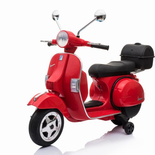 Motocicleta electrica pentru copii Scuter Vespa 12V 70W (PX150) Rosu
