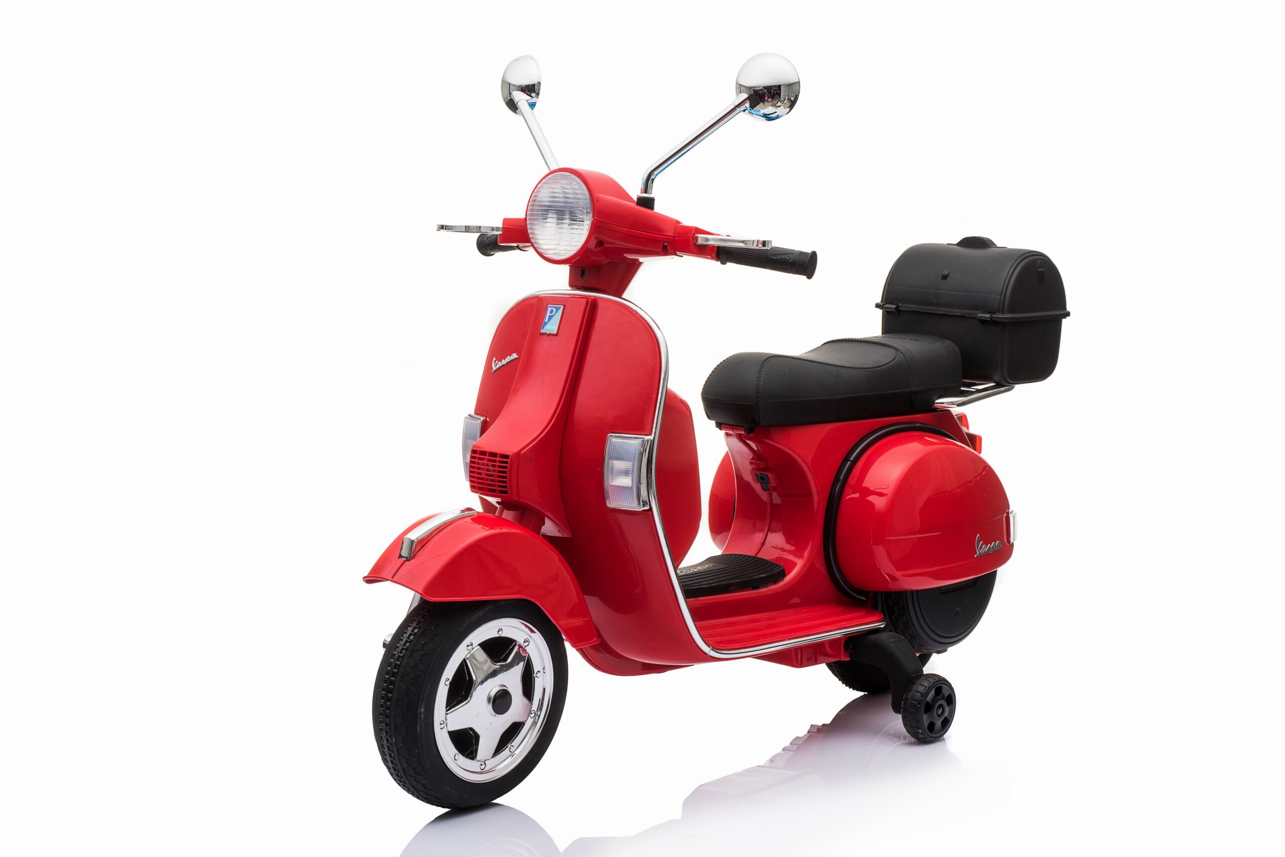 Motocicleta electrica pentru copii Scuter Vespa 12V 70W (PX150) Rosu