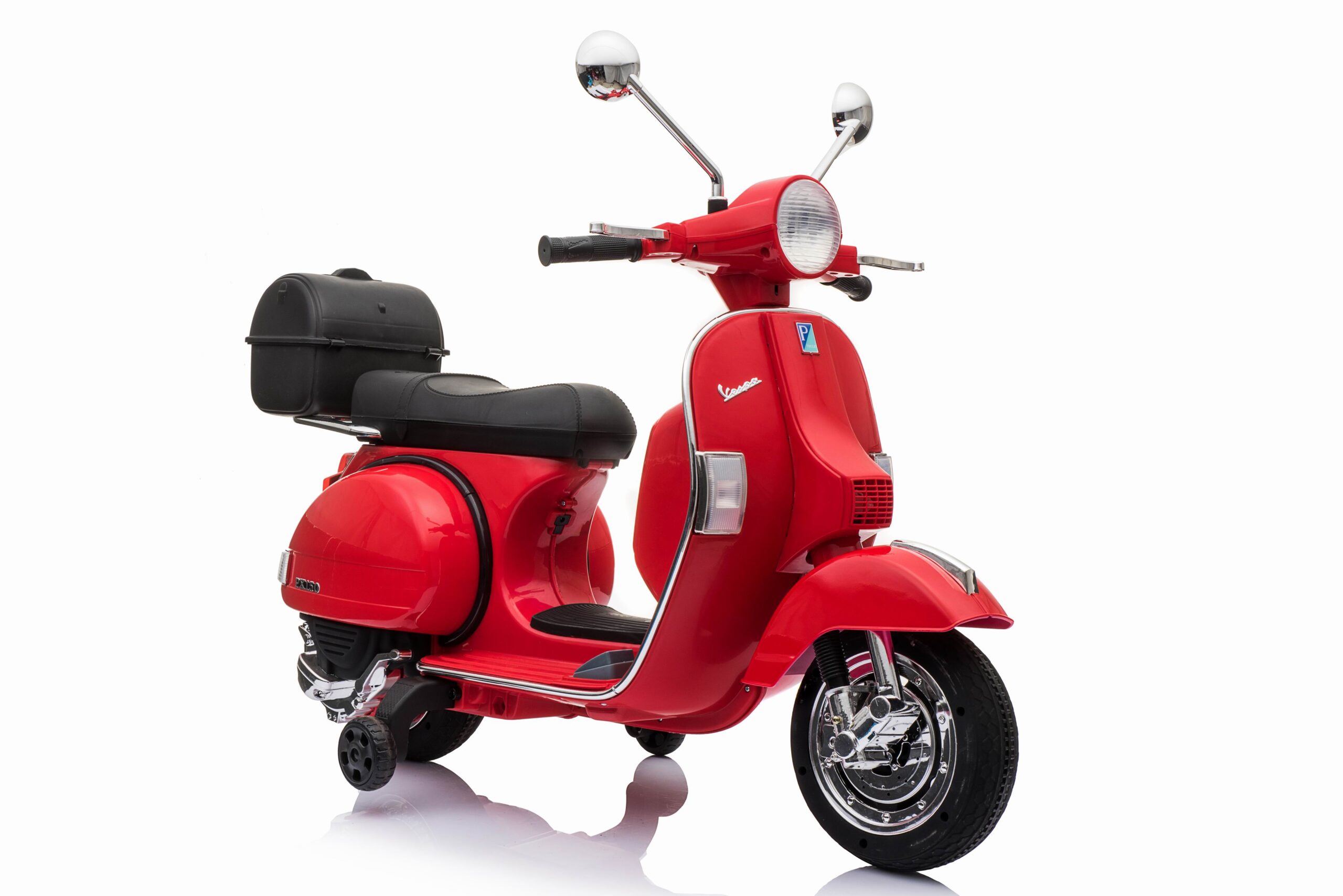 Motocicleta electrica pentru copii Scuter Vespa 12V 70W (PX150) Rosu - imagine 2
