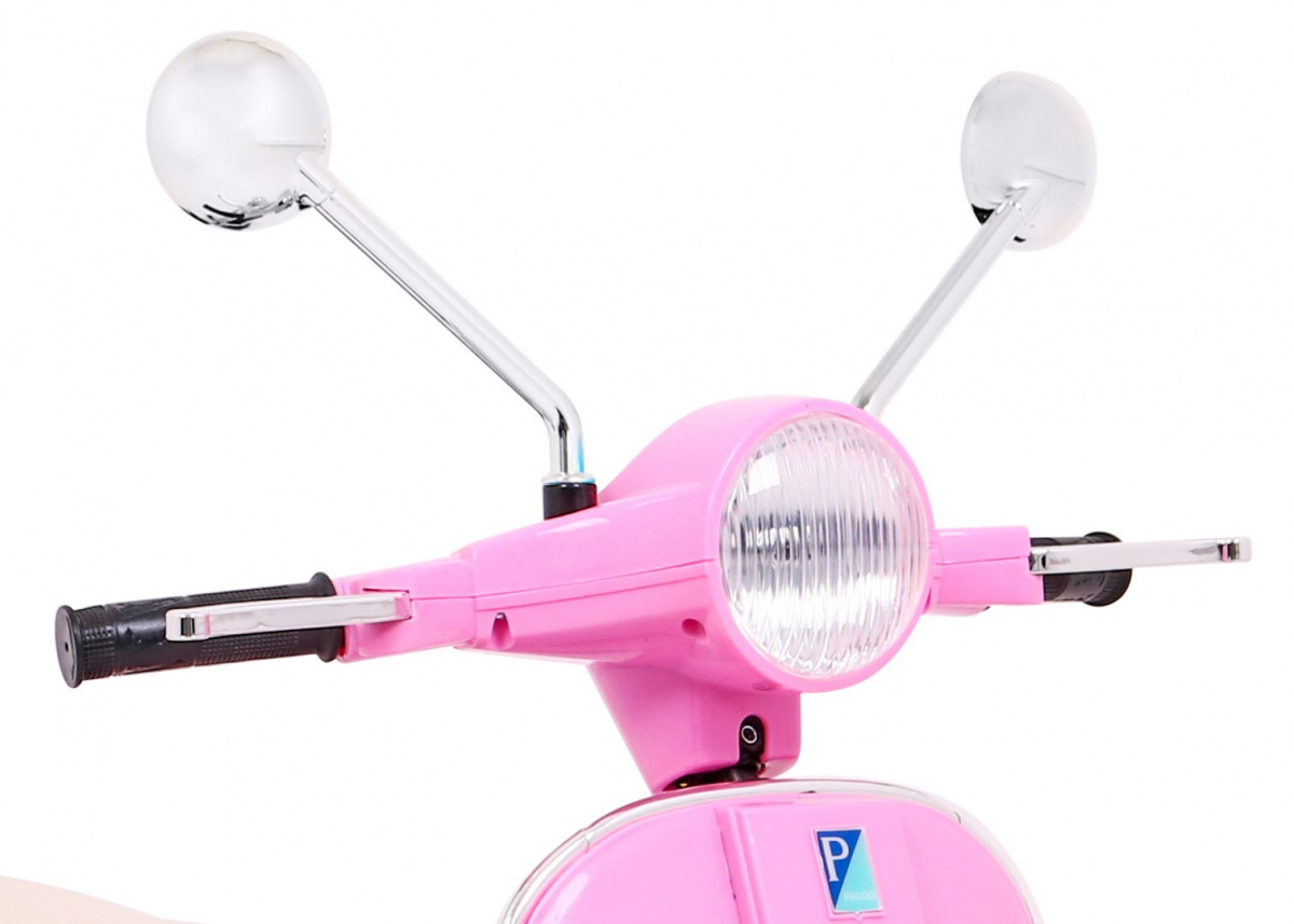 Motocicleta electrica pentru copii Scuter Vespa 12V 70W (PX150) Roz - imagine 6