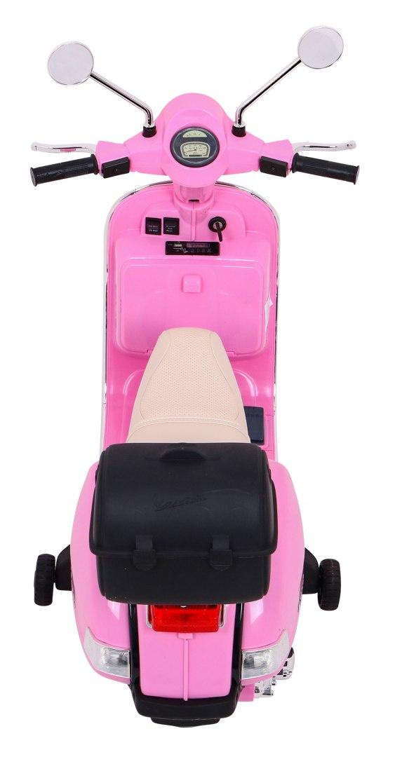 Motocicleta electrica pentru copii Scuter Vespa 12V 70W (PX150) Roz - imagine 8