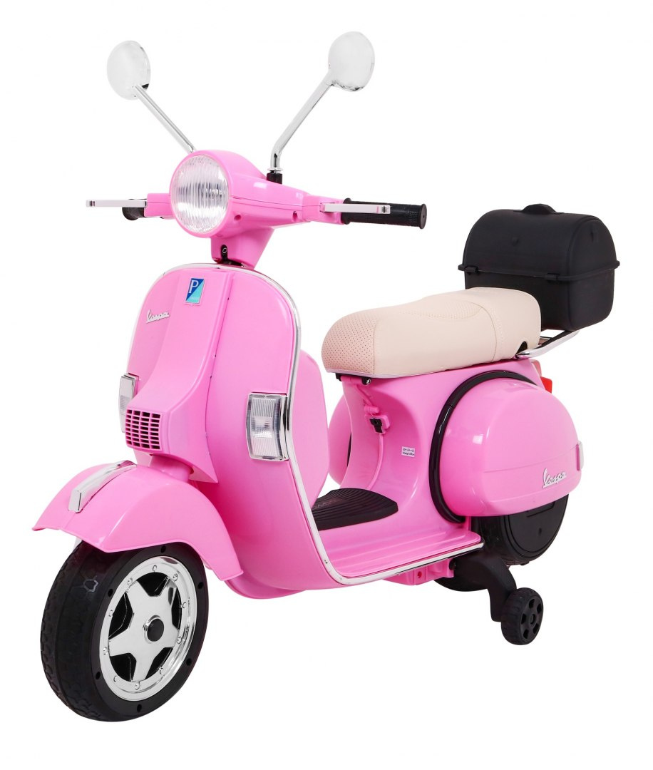 Motocicleta electrica pentru copii Scuter Vespa 12V 70W (PX150) Roz