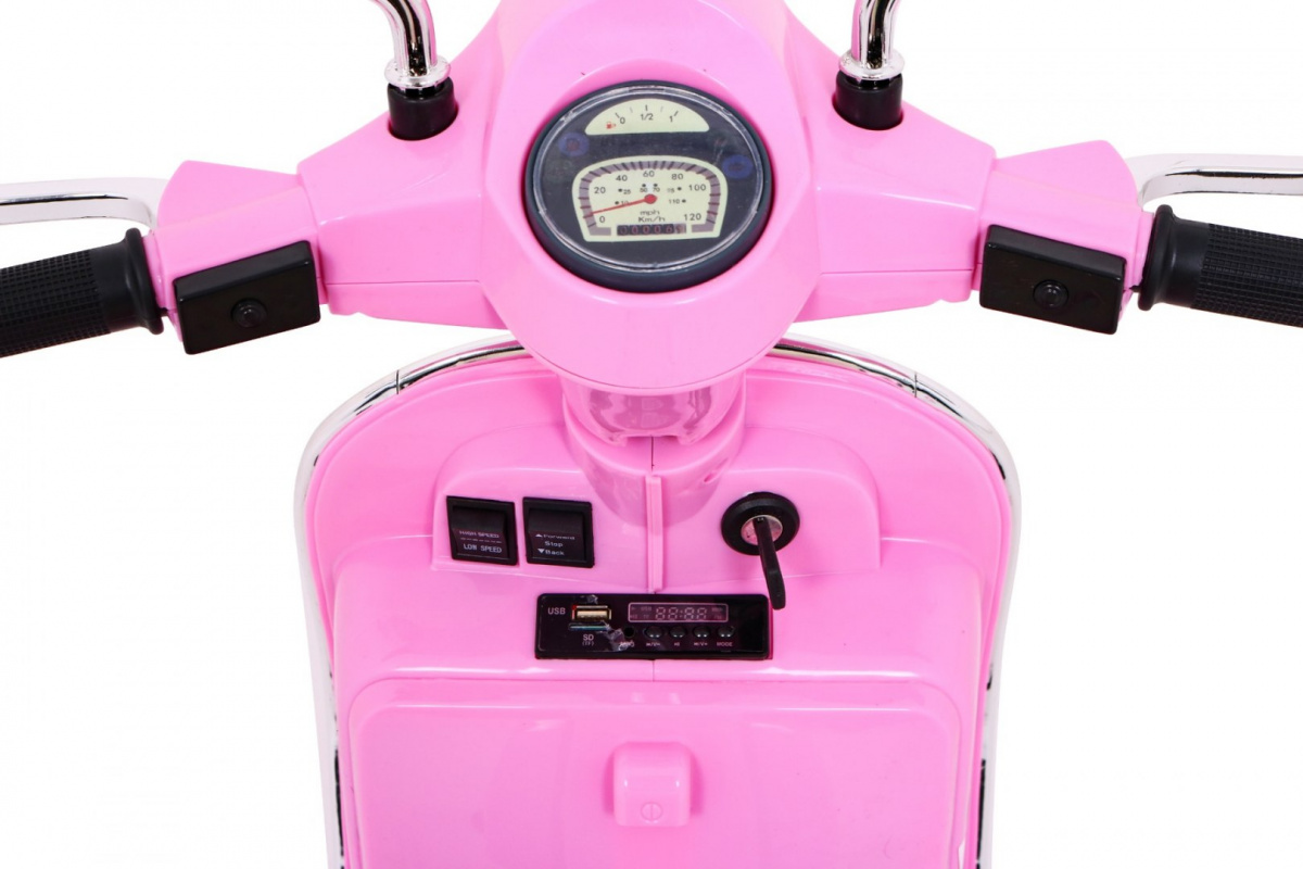 Motocicleta electrica pentru copii Scuter Vespa 12V 70W (PX150) Roz - imagine 4