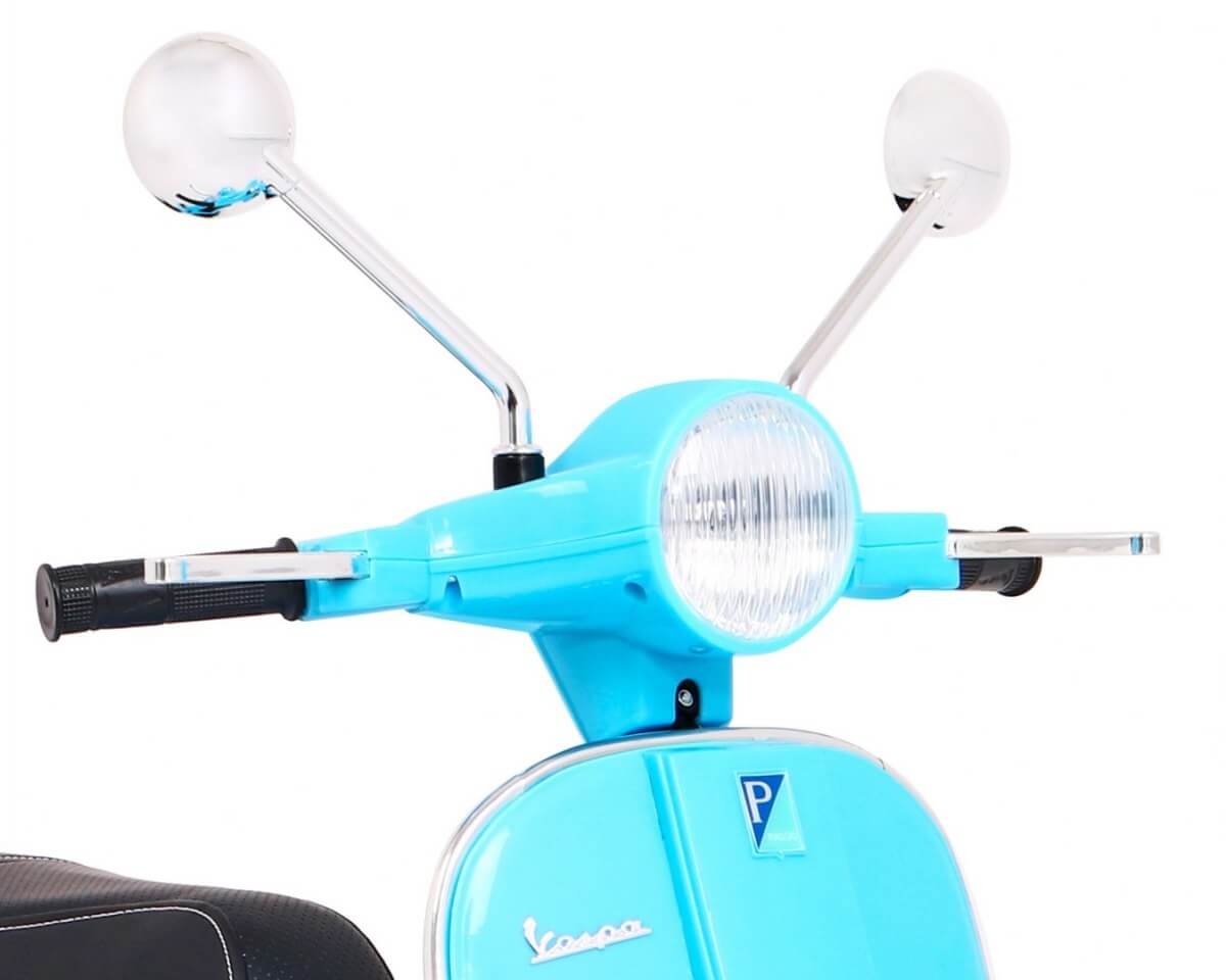 Motocicleta electrica pentru copii Scuter Vespa 12V 50W (PX150) Albastru - imagine 9