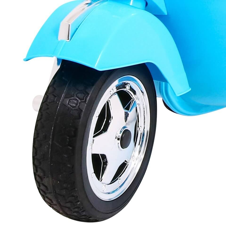 Motocicleta electrica pentru copii Scuter Vespa 12V 50W (PX150) Albastru - imagine 7