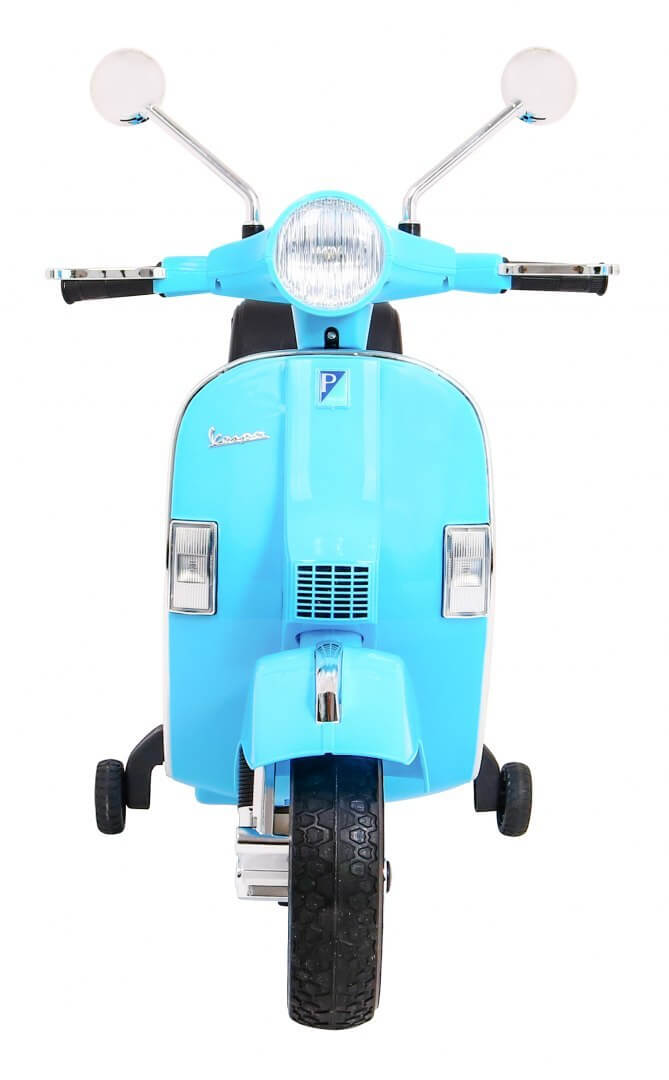 Motocicleta electrica pentru copii Scuter Vespa 12V 50W (PX150) Albastru - imagine 5