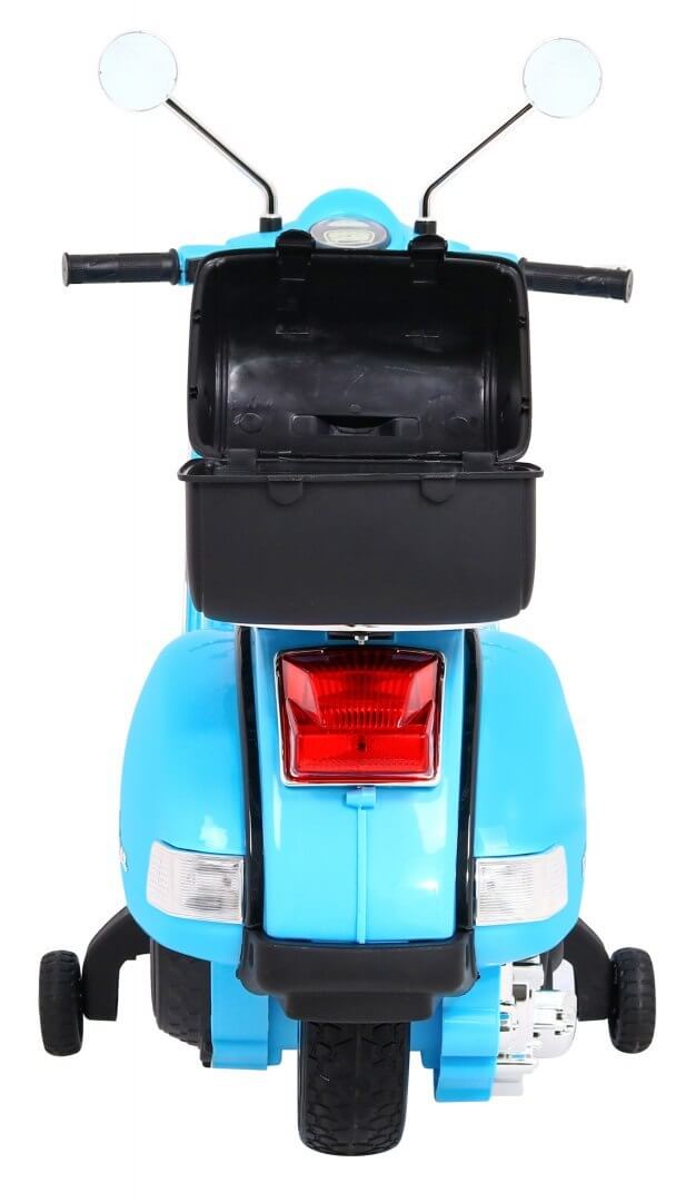 Motocicleta electrica pentru copii Scuter Vespa 12V 50W (PX150) Albastru - imagine 12