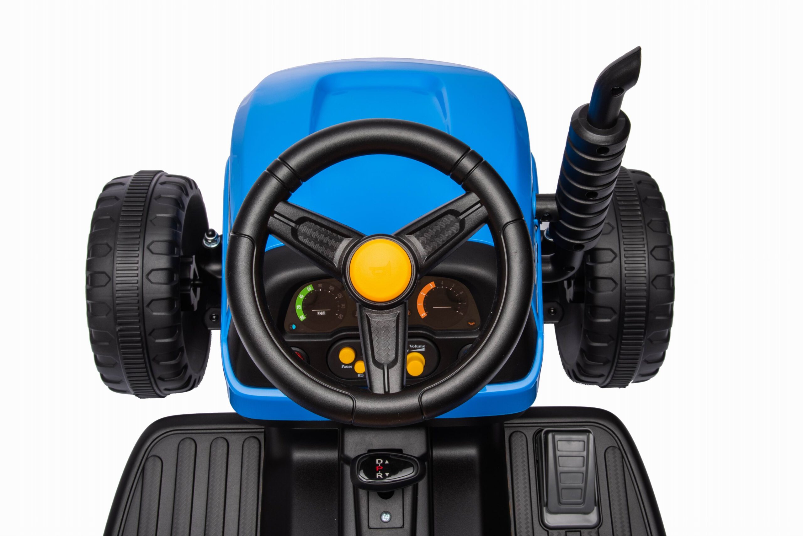 Tractor electric pentru copii cu remorca Labor Lux 12V 60W (BBH-030) Albastru - imagine 5