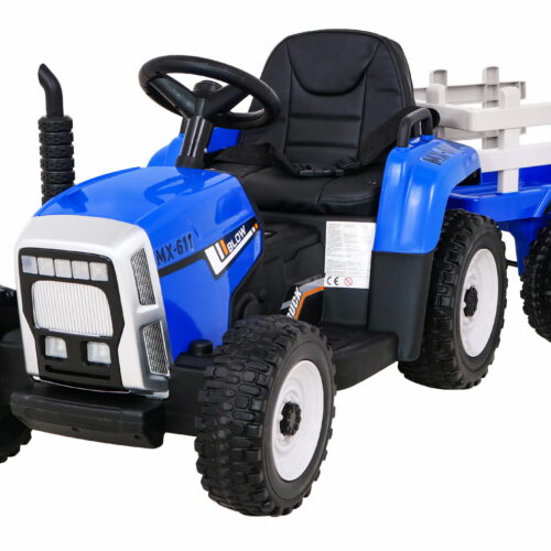 Tractor electric pentru copii cu remorca Workers Truck (MX-611) Albastru