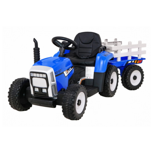 Tractor electric cu remorca pentru copii BLOW TRUCK LUX roti EVA (MX-611-LUX) Albastru