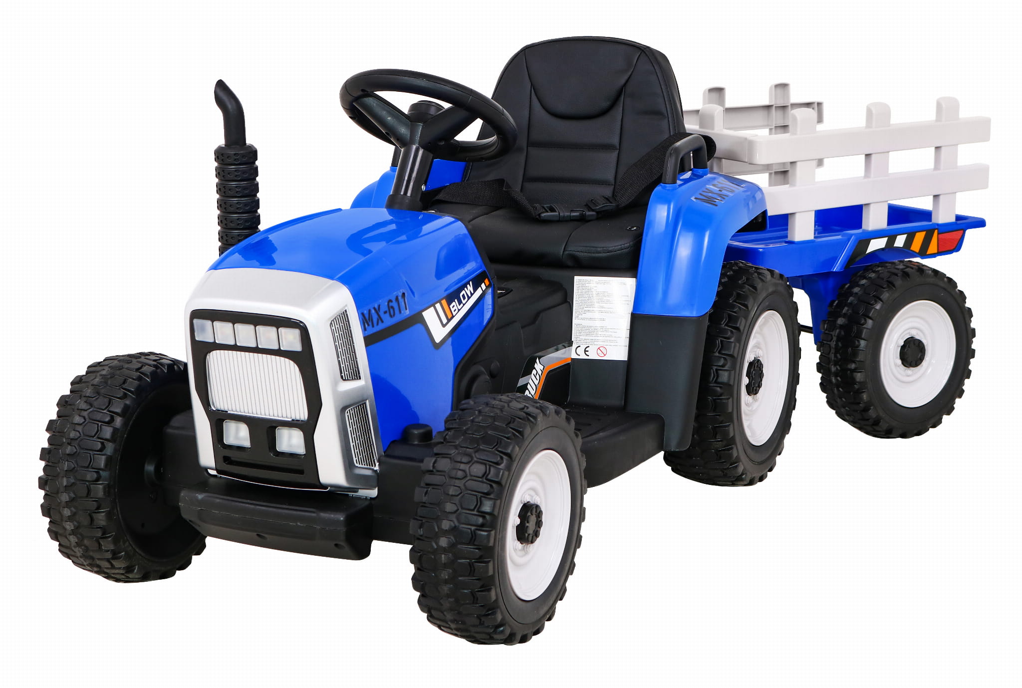 Tractor electric pentru copii cu remorca Workers Truck (MX-611) Albastru
