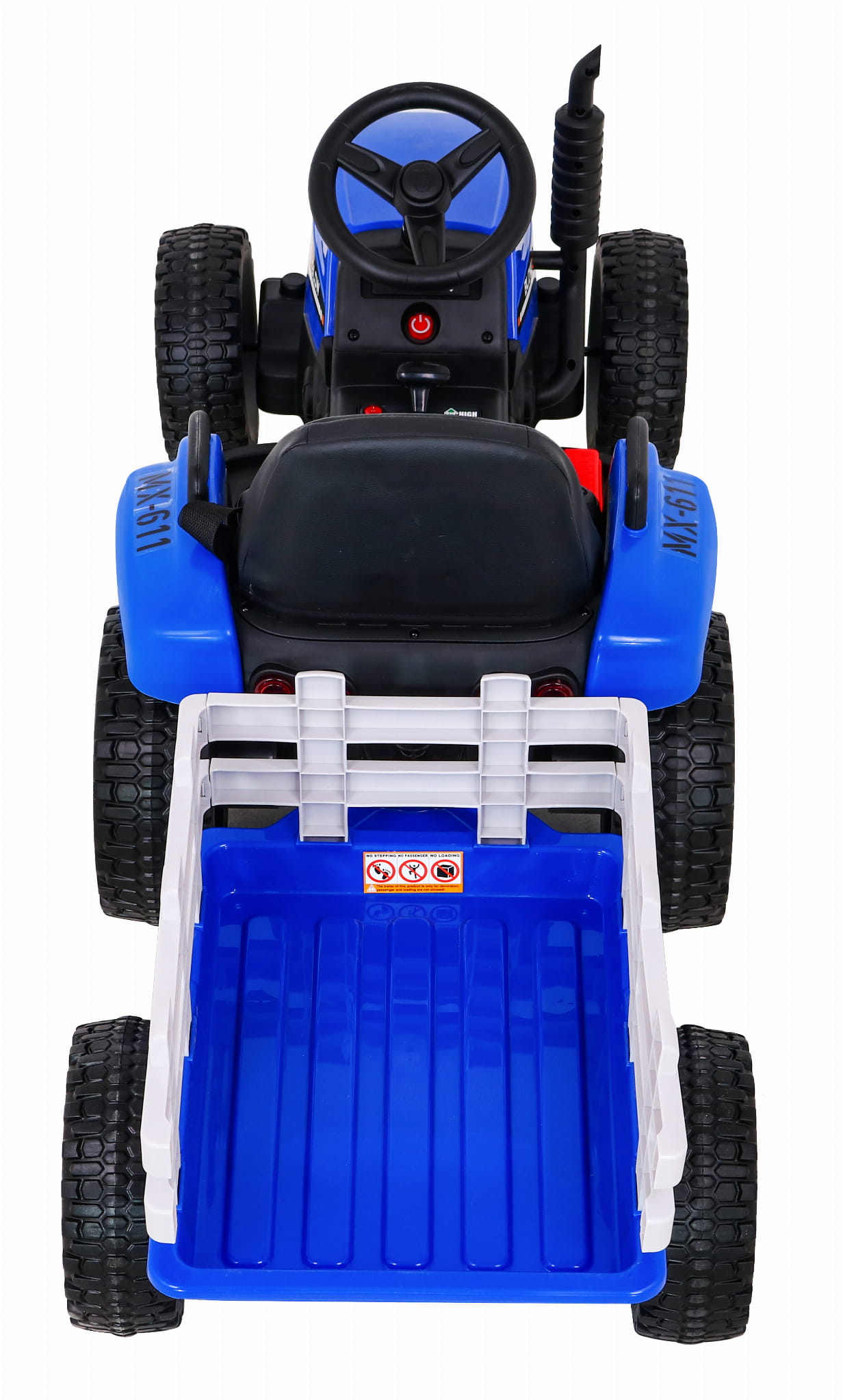 Tractor electric cu remorca pentru copii BLOW TRUCK LUX roti EVA (MX-611-LUX) Albastru - imagine 6