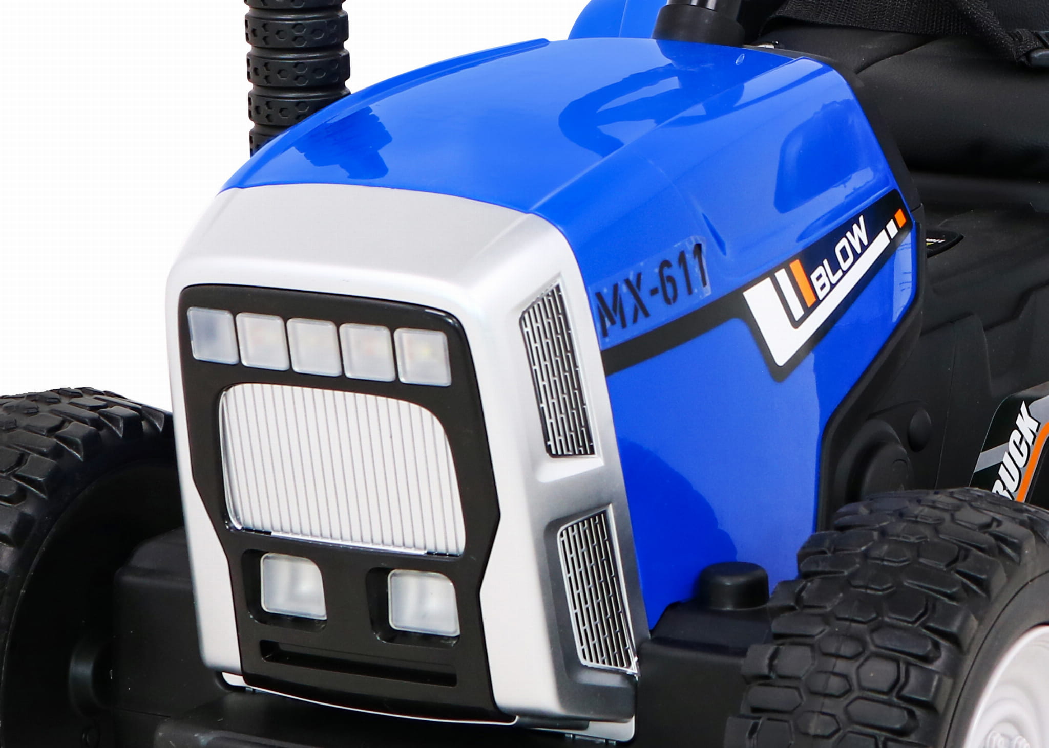 Tractor electric cu remorca pentru copii BLOW TRUCK LUX roti EVA (MX-611-LUX) Albastru - imagine 7