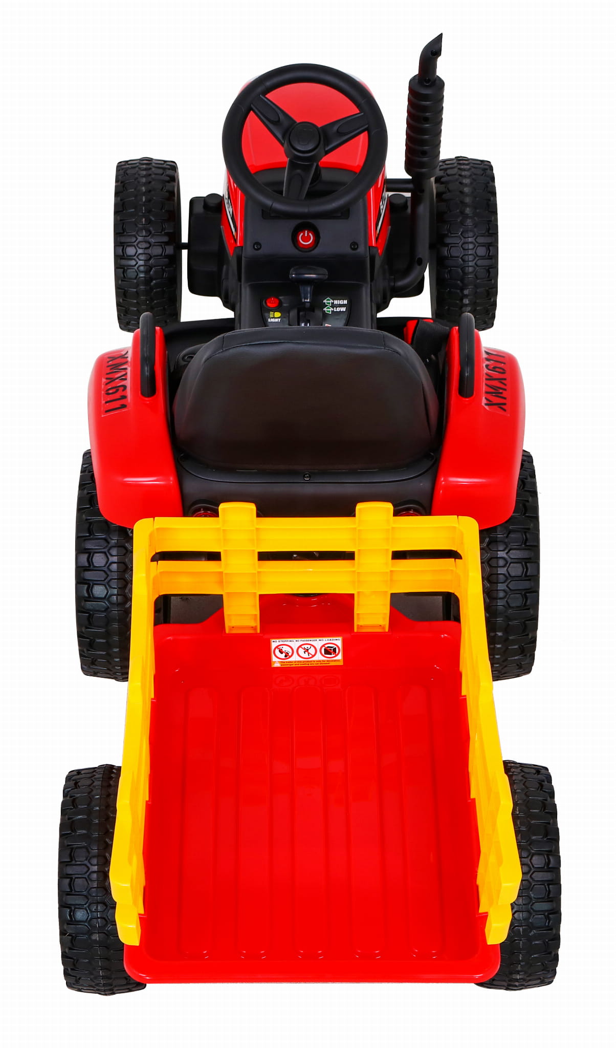 Tractor electric cu remorca pentru copii BLOW TRUCK LUX roti EVA (MX-611-LUX) Rosu - imagine 5