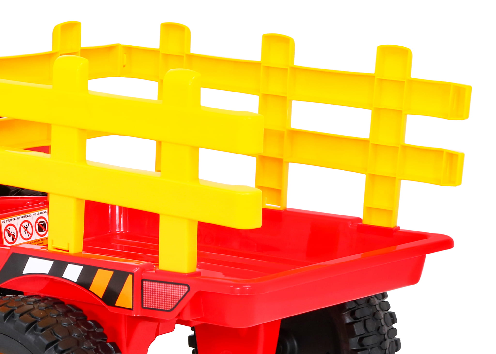 Tractor electric cu remorca pentru copii BLOW TRUCK LUX roti EVA (MX-611-LUX) Rosu - imagine 7