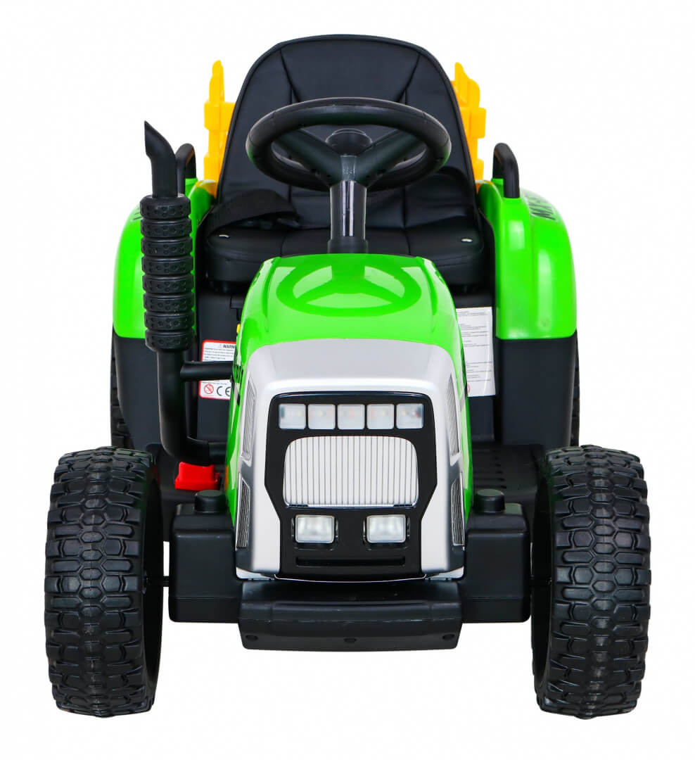 Tractor electric cu remorca pentru copii BLOW TRUCK LUX roti EVA (MX-611-LUX) Verde - imagine 3