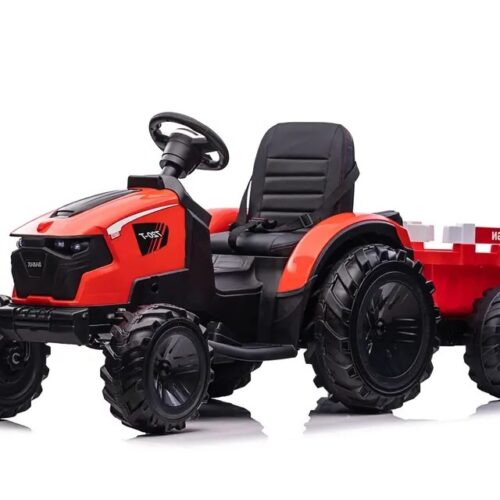 Tractor electric pentru copii cu remorca XXL LUX 720-T (2068) Rosu