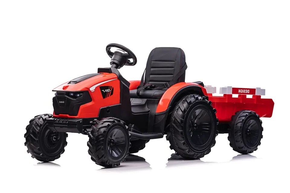 Tractor electric pentru copii cu remorca XXL LUX 720-T (2068) Rosu