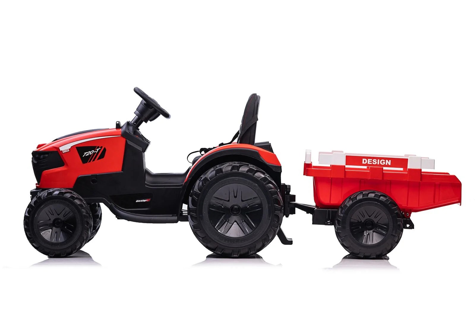 Tractor electric pentru copii cu remorca XXL LUX 720-T (2068) Rosu - imagine 5