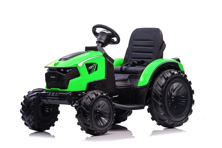 Tractor electric pentru copii cu remorca XXL LUX 720-T, 12V 90W (2068) Verde - imagine 2