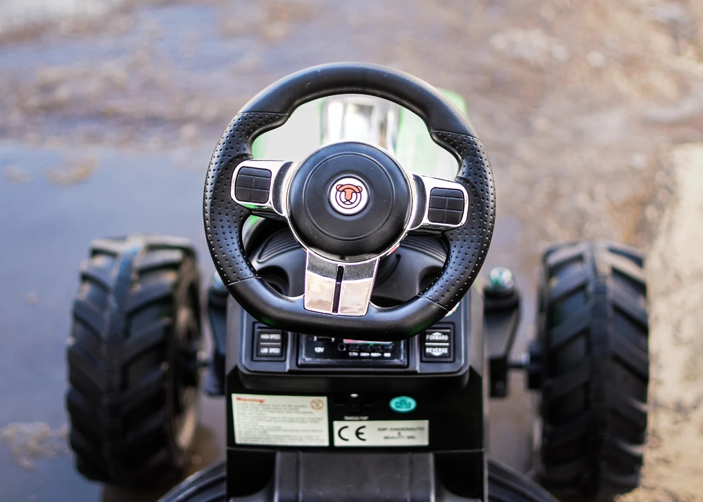 Tractor electric pentru copii cu remorca XXL LUX 720-T (2068) Rosu - imagine 6