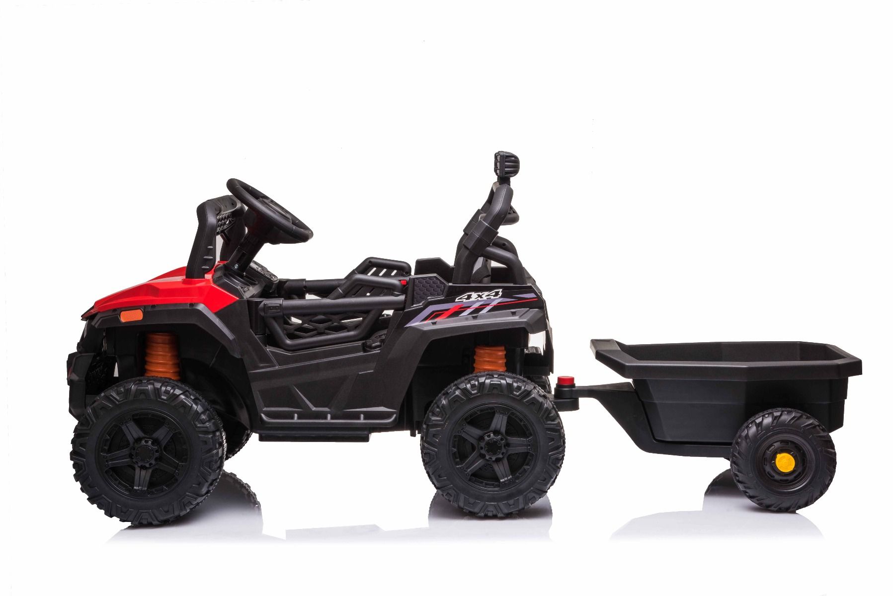 Tractor electric pentru copii cu remorca RSX MINI , Rosu - imagine 2