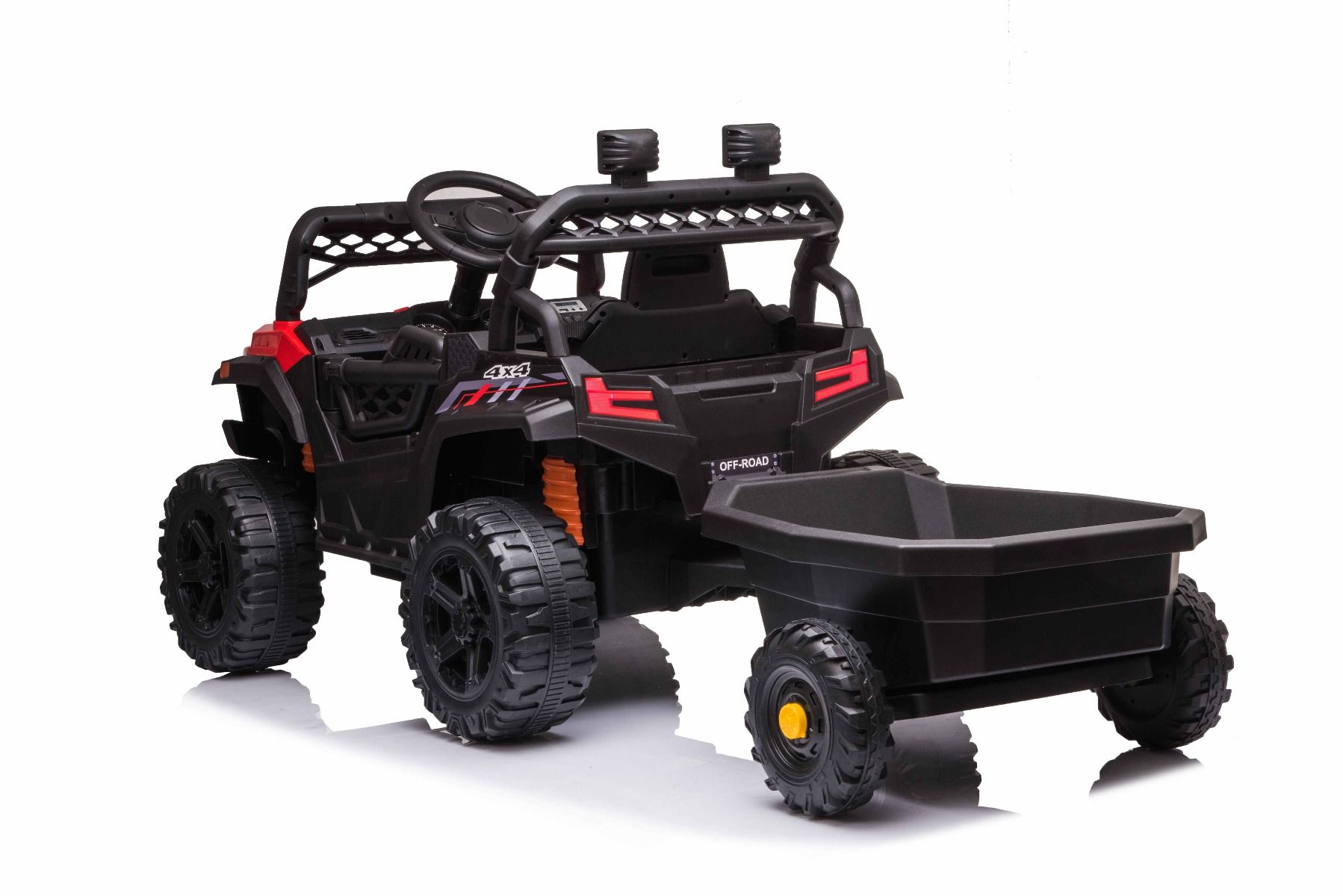 Tractor electric pentru copii cu remorca RSX MINI , Rosu - imagine 6