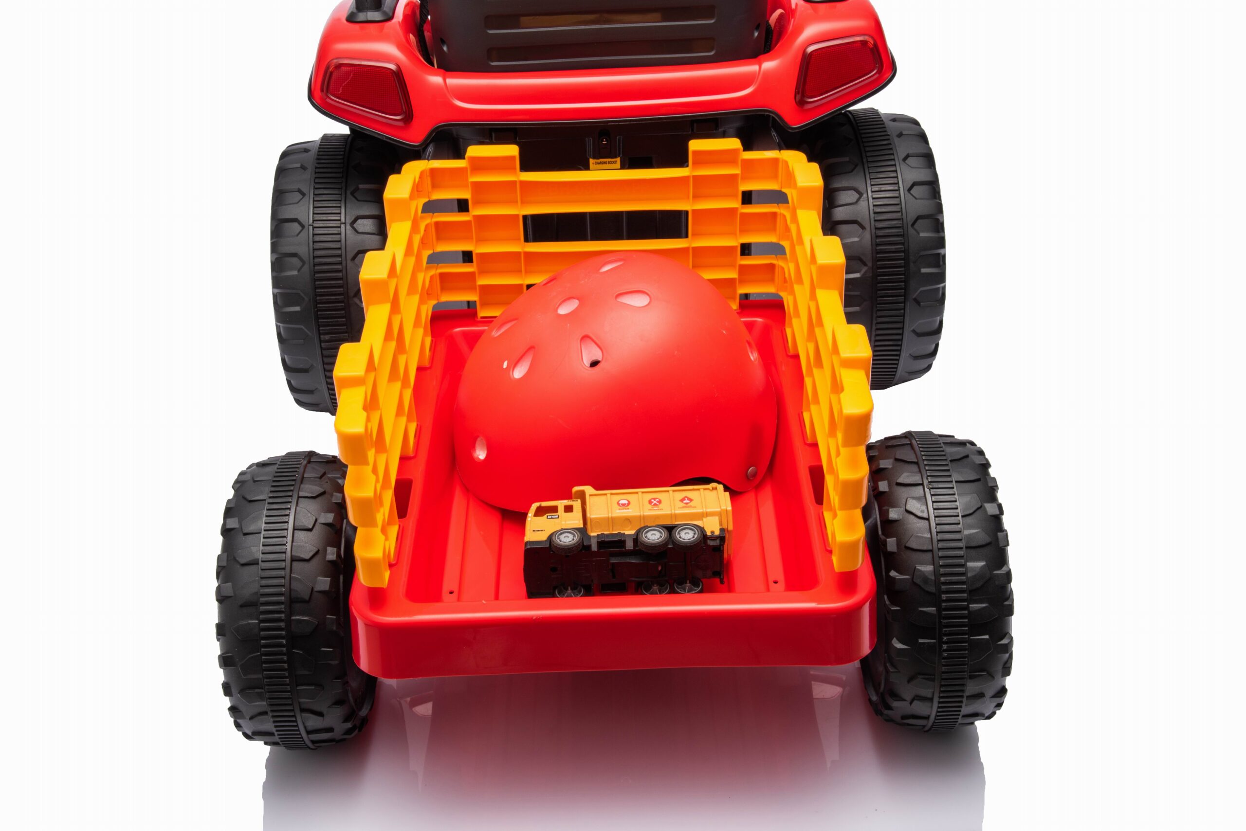 Tractor electric pentru copii 2-6 ani cu remorca Labor Lux 12V 60W (BBH-030) Rosu - imagine 4
