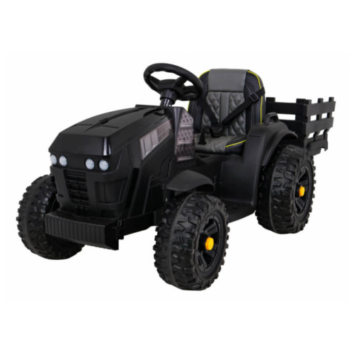Tractor electric pentru copii cu remorca Titanium, roti EVA (0925) Negru