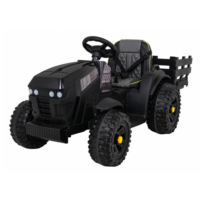 Tractor electric pentru copii cu remorca Titanium, roti EVA (0925) Negru