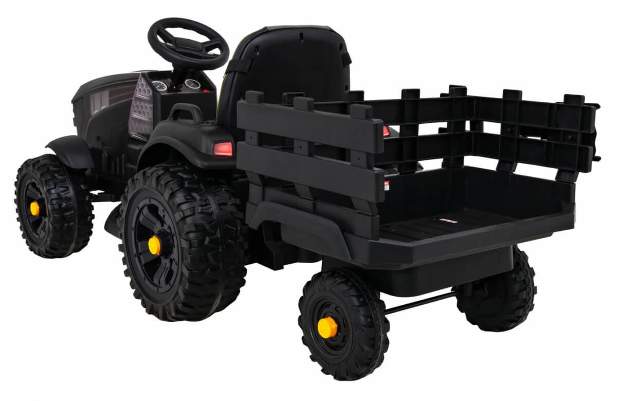 Tractor electric pentru copii cu remorca Titanium, roti EVA (0925) Negru - imagine 6