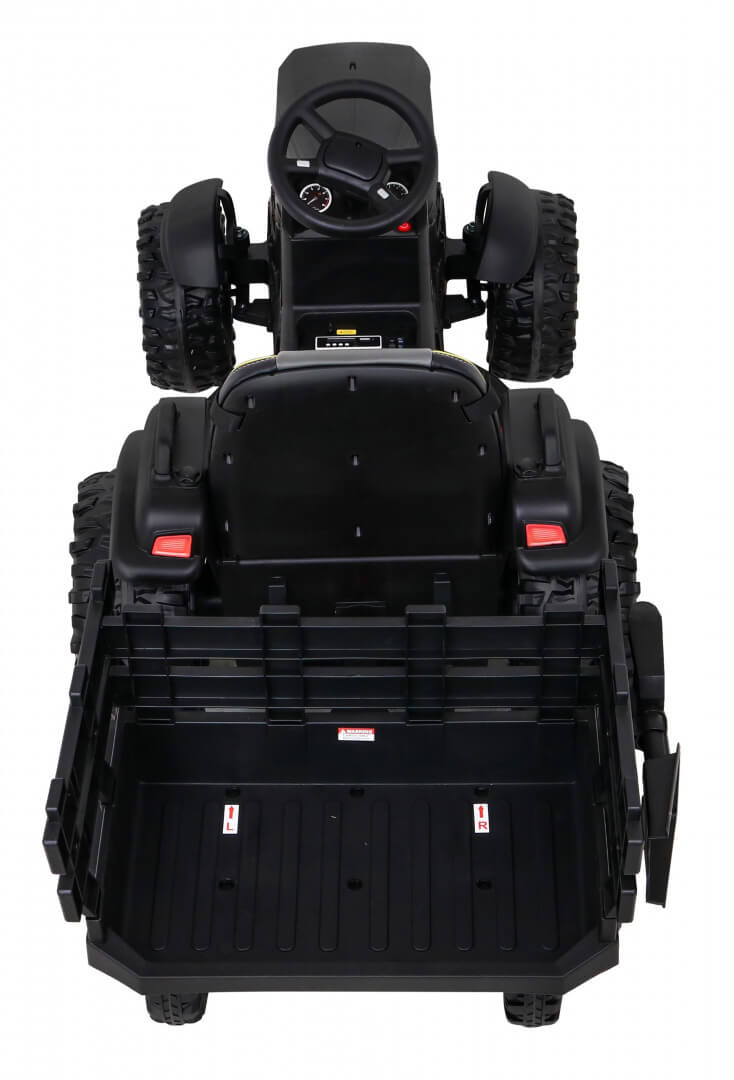 Tractor electric pentru copii cu remorca Titanium, roti EVA (0925) Negru - imagine 11
