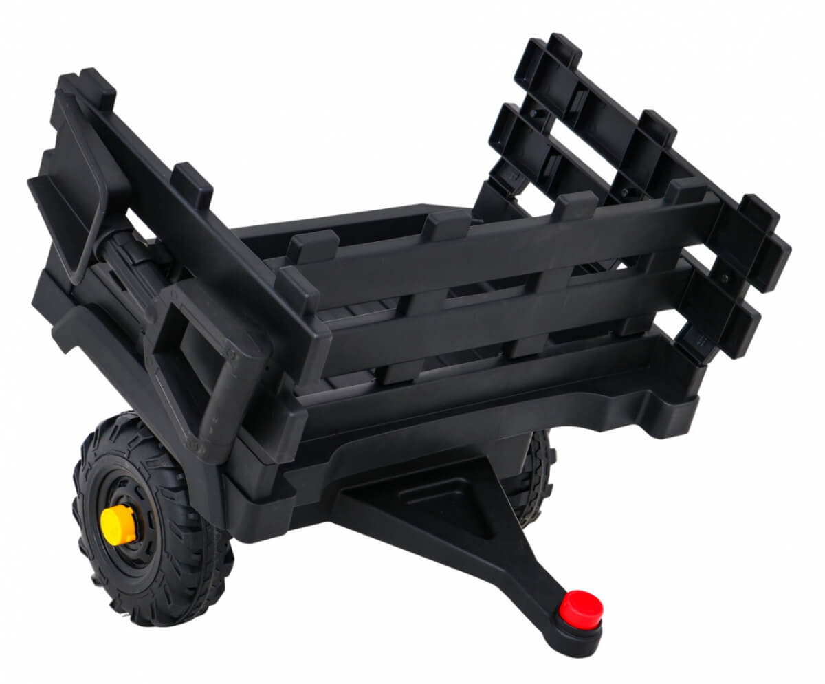 Tractor electric pentru copii cu remorca Titanium, roti EVA (0925) Negru - imagine 3