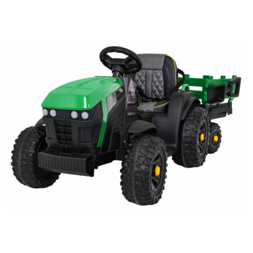 Tractor electric pentru copii cu remorca Titanium, roti EVA (0925) Verde