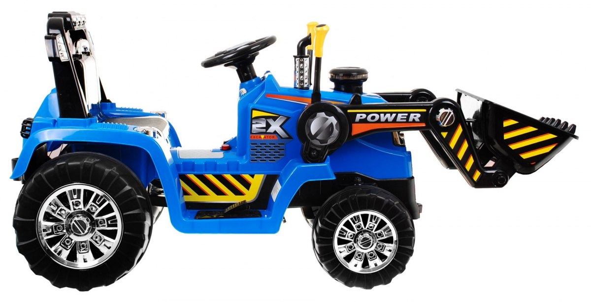 Tractor electric pentru copii cu Telecomanda (1005) Albastru - imagine 2