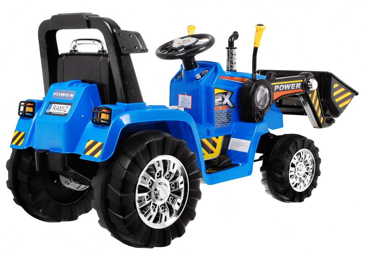 Tractor electric pentru copii cu Telecomanda (1005) Albastru - imagine 3