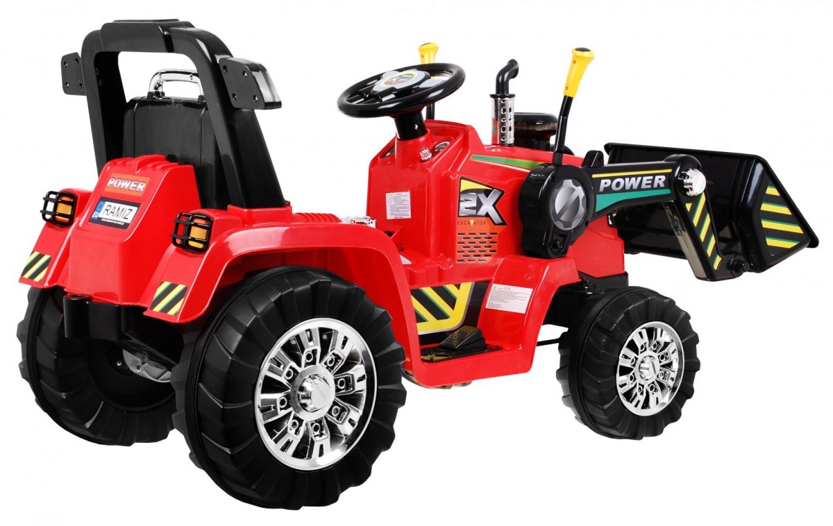 Tractor electric pentru copii cu Telecomanda (1005) Rosu - imagine 2