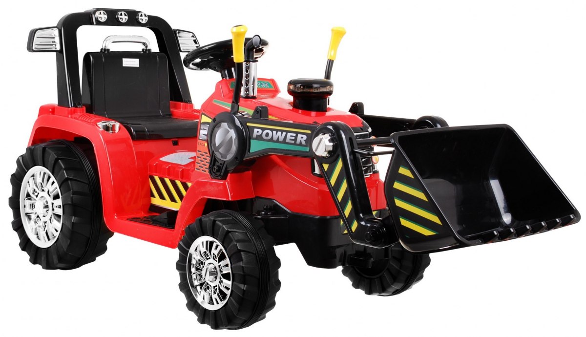 Tractor electric pentru copii cu Telecomanda (1005) Rosu - imagine 3