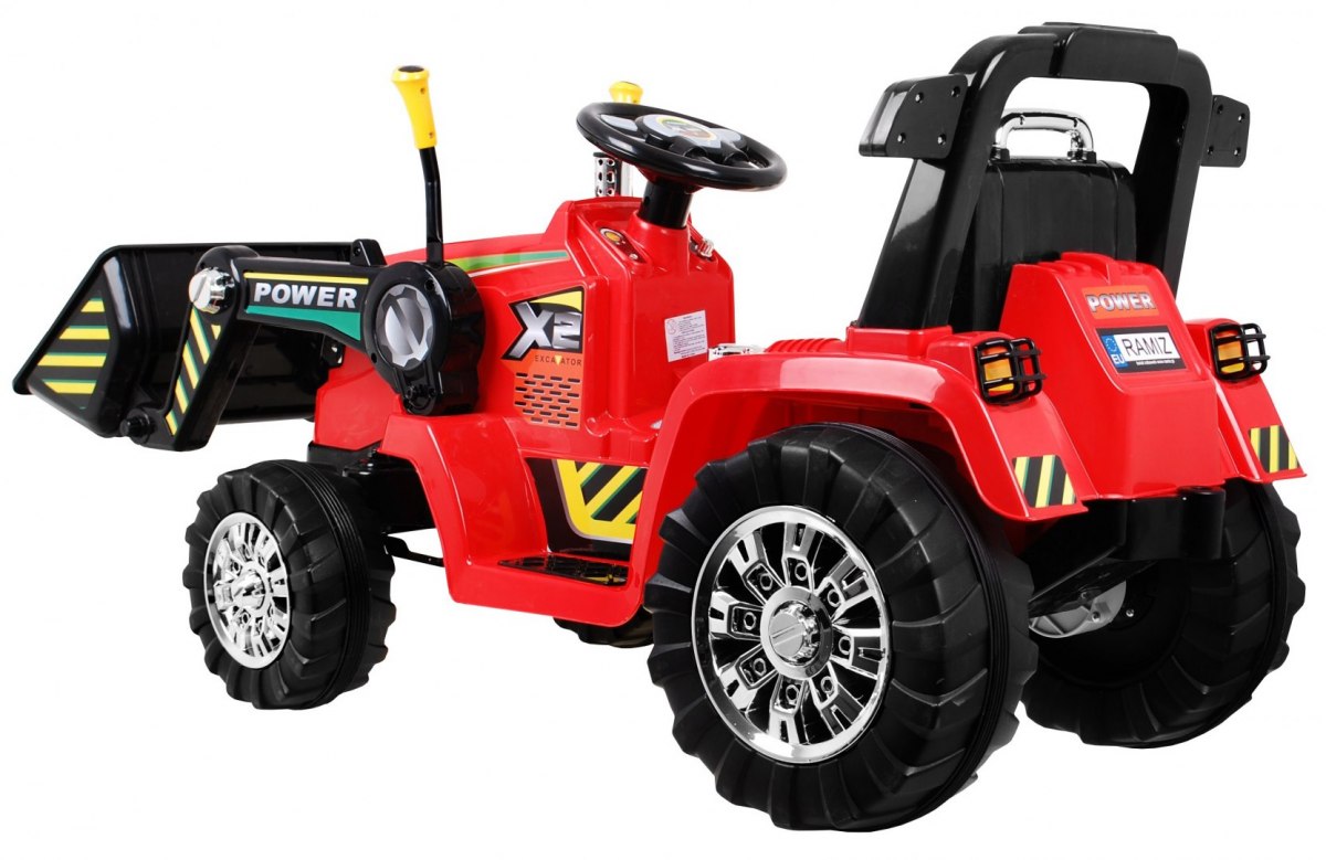 Tractor electric pentru copii cu Telecomanda (1005) Rosu - imagine 4