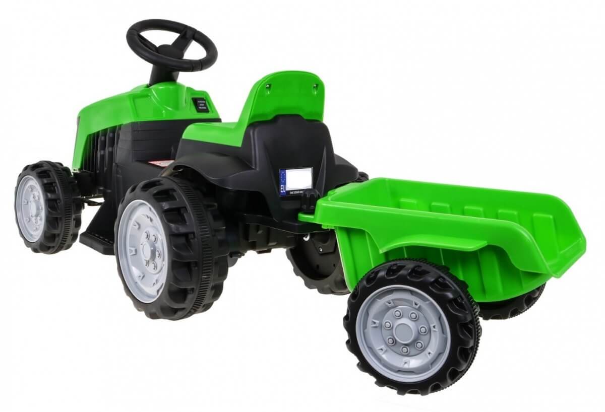Tractor electric pentru copii cu remorca (1908), Verde - imagine 3