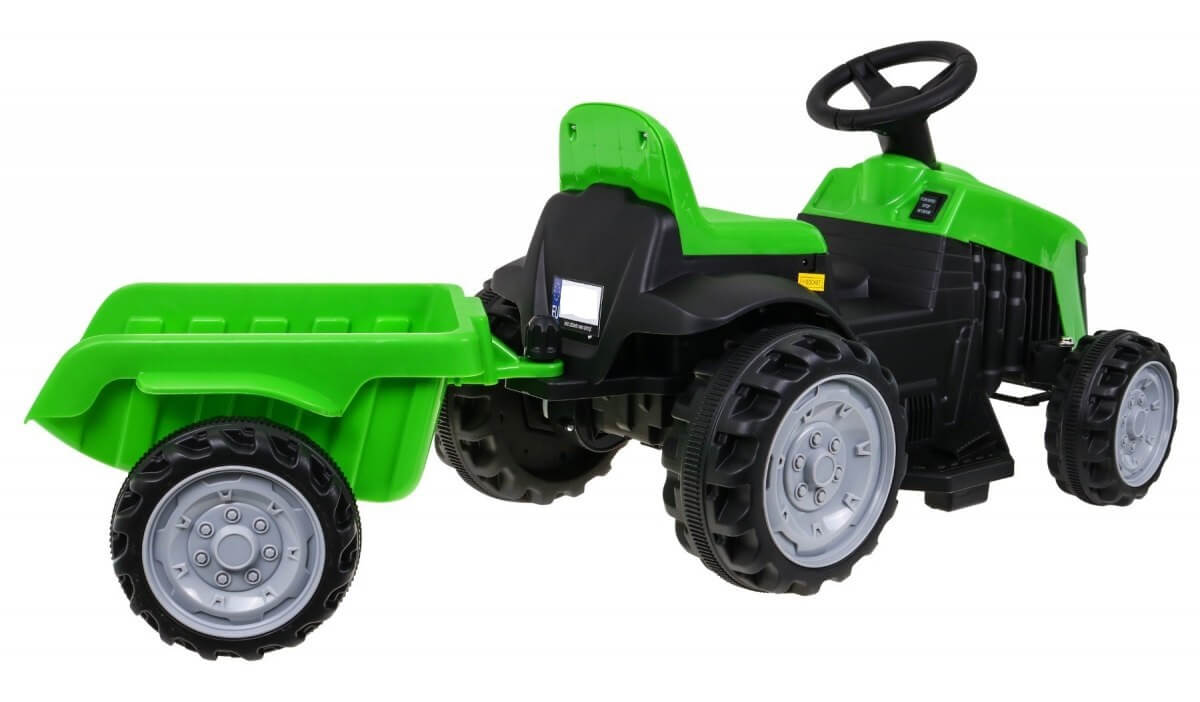 Tractor electric pentru copii cu remorca (1908), Verde - imagine 4