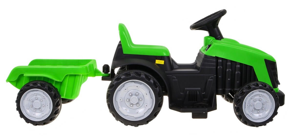 Tractor electric pentru copii cu remorca (1908), Verde - imagine 5