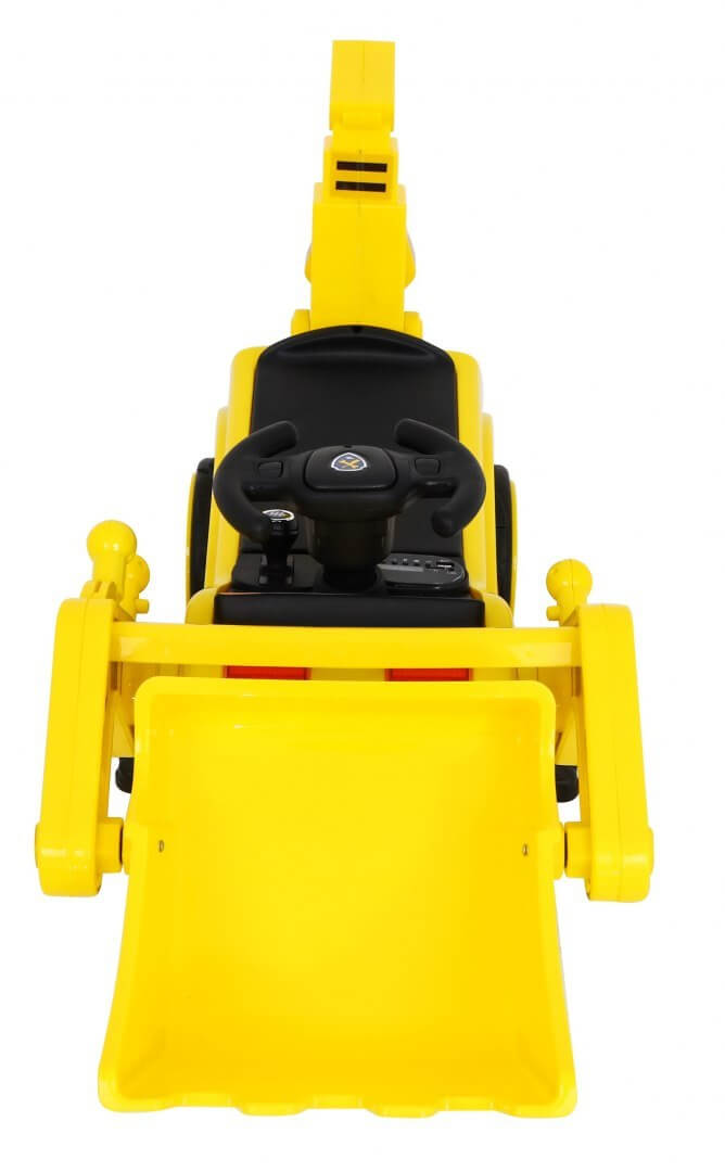 Tractor electric pentru copii cu cupa (309), Galben - imagine 3