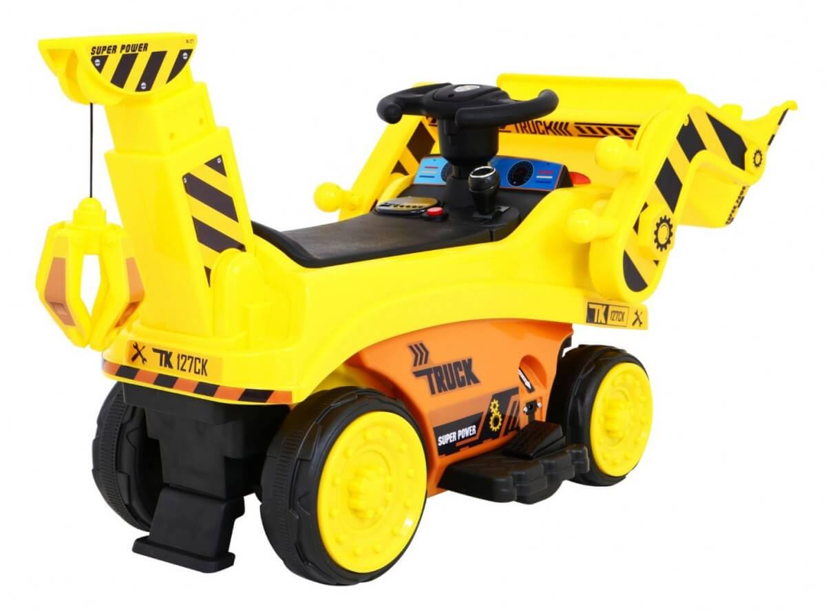 Tractor electric pentru copii cu cupa (309), Galben - imagine 6