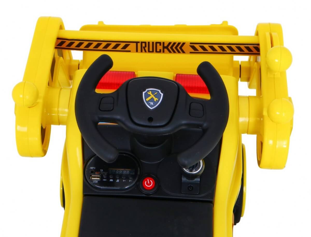 Tractor electric pentru copii cu cupa (309), Galben - imagine 8