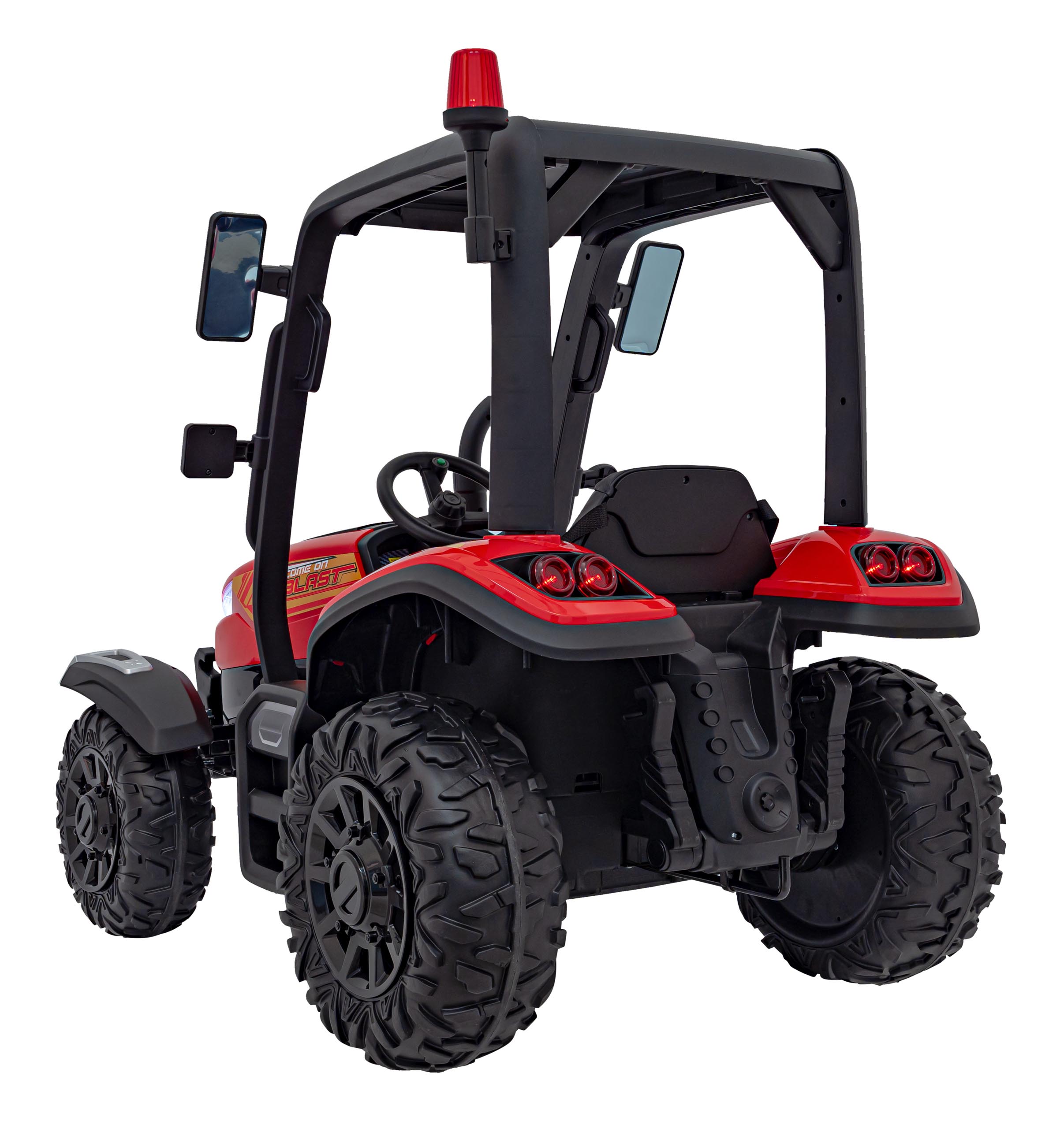 Tractor electric pentru copii cu remorca BLAST Z 24V 400W, echipare Lux: roti EVA, scaun piele, telecomanda parentala, Rosu - imagine 3
