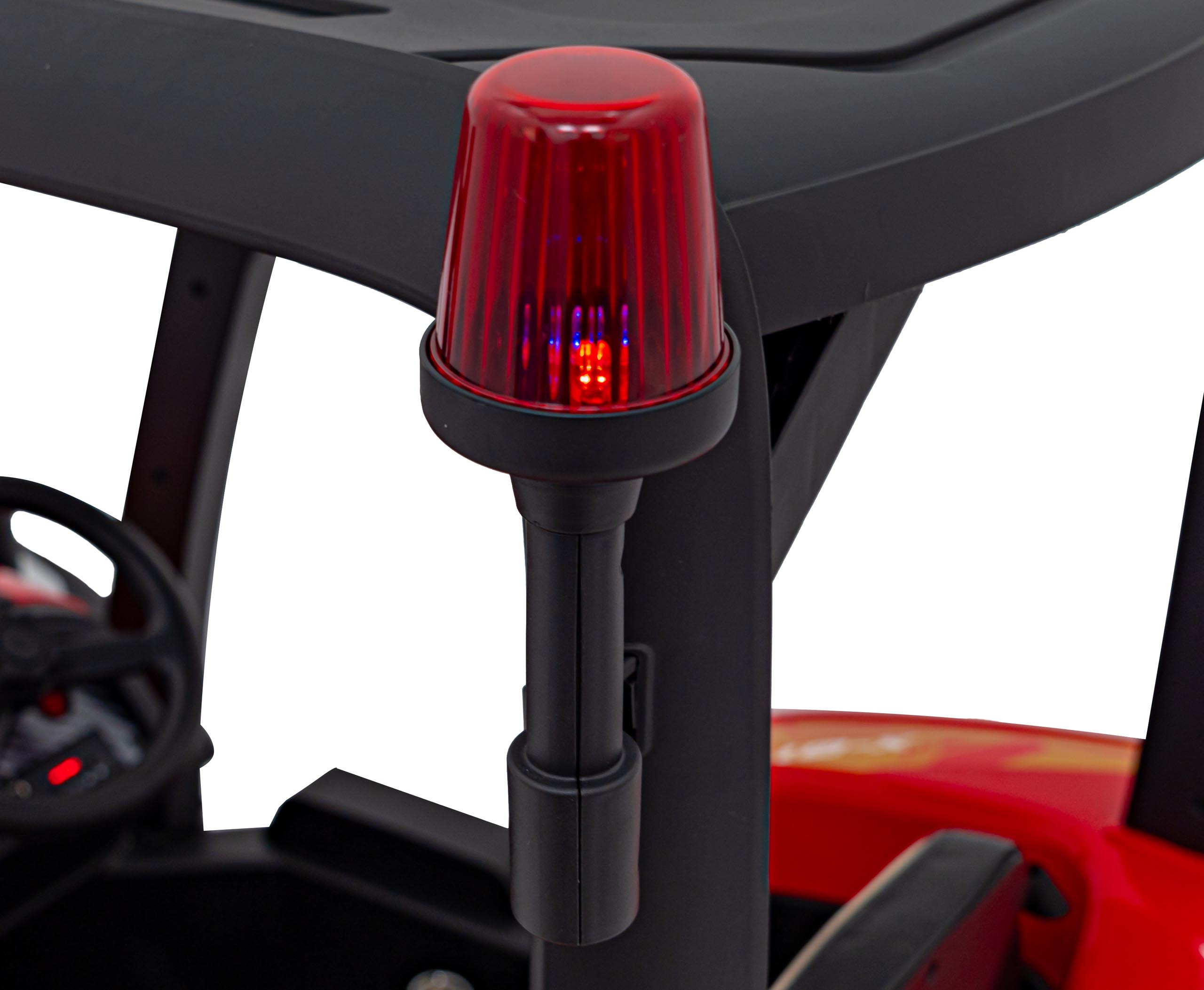 Tractor electric pentru copii cu remorca BLAST Z 24V 400W, echipare Lux: roti EVA, scaun piele, telecomanda parentala, Rosu - imagine 11