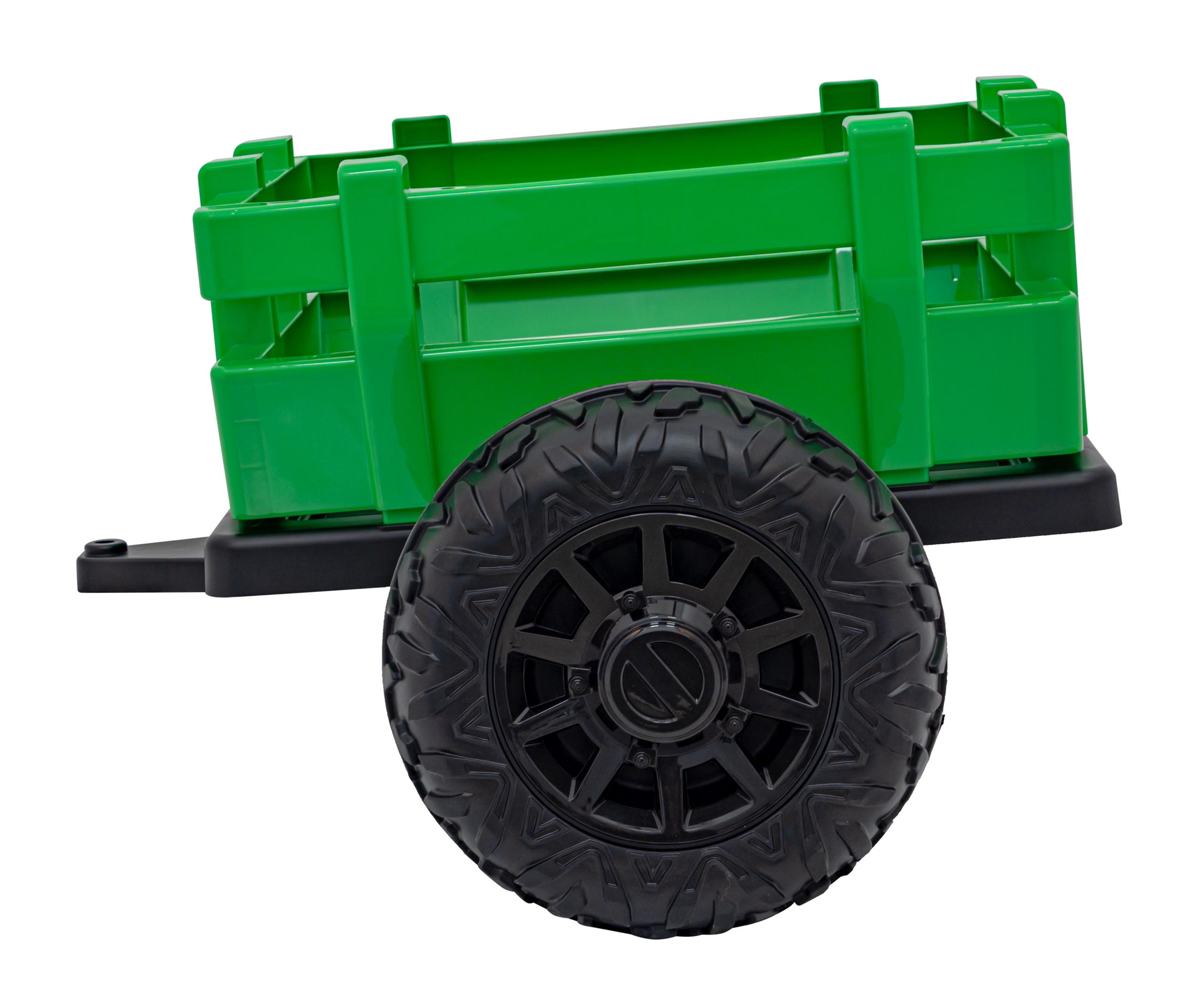 Tractor electric pentru copii cu remorca BLAST Z 24V 400W, echipare Lux: roti EVA, scaun piele, telecomanda parentala, Verde - imagine 3